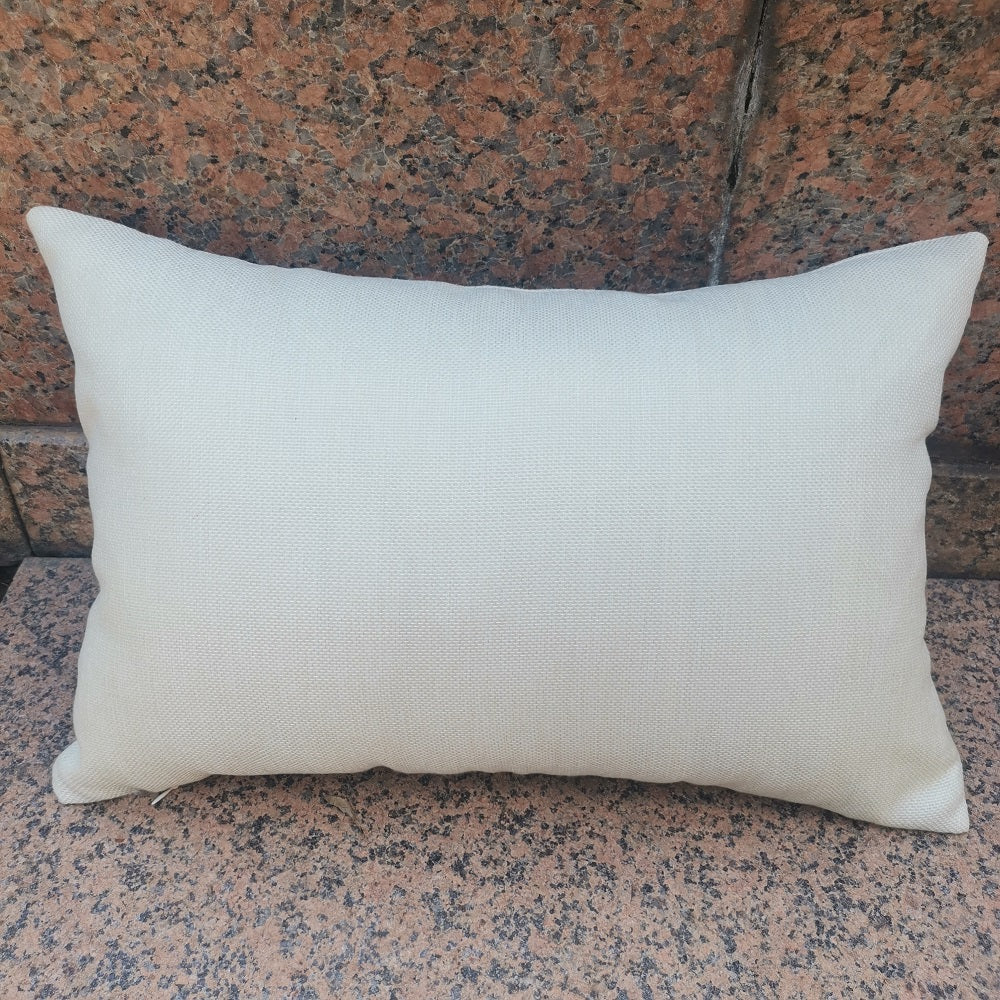 Blank Sublimation White Polyester Pillow Cover - 18 x 18 with zipper