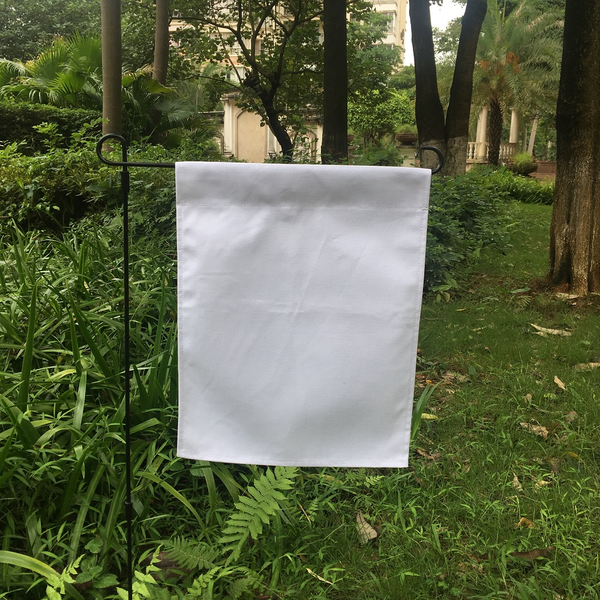 12x16in Blank Natural Canvas Garden Flag for Screen Printing Plain White Cotton Outdoor Yard Banner (100pcs)